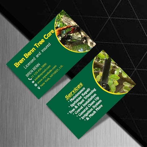 Tree Service Business Card Examples